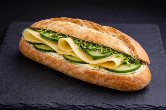 Sajtos, vajkrémes mini bagett