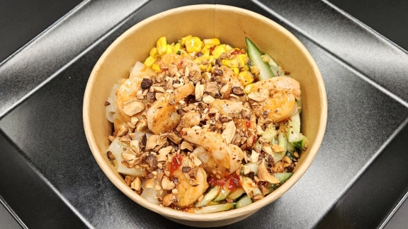 Sweet chili shrimp bowl