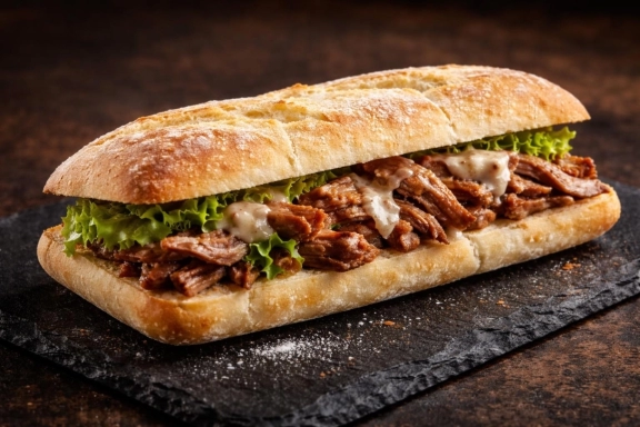 Pulled pork-os ciabatta