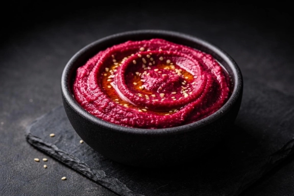 Céklás hummusz (50 dkg)