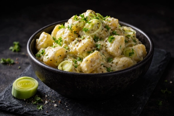 Póréhagymás burgonyasaláta