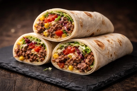 Tépett marhaszegyes, mexikói salátás wrap